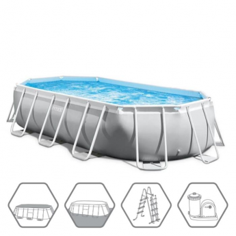 Каркасный бассейн INTEX PRISM FRAME 26796 503 х 274 х 122 см, фильтр-насос, лестница, тент, подстилка Каркасный бассейн INTEX PRISM FRAME 26796 503 х 274 х 122 см, фильтр-насос, лестница, тент, подстилка